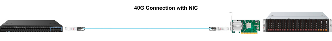 40G to 40G with NIC Connection Diagram